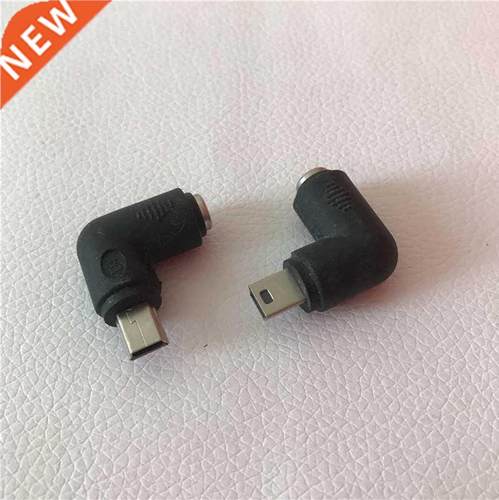 5pcs/lot 90 Degree DC 5.5*2.1mm Female to Mini USB B Male Ad