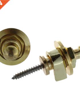 2X Gold Head Chrome Skidproof Belt Buttons Strap Lock for Gu