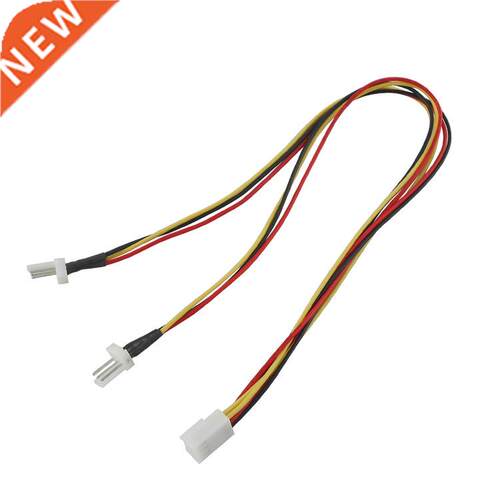 2 x 3Pin Male to 3Pin Female Splitter Power Adapter Cable 12