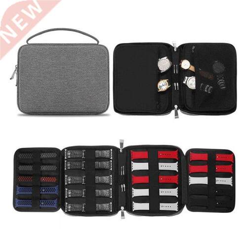Portable Watch Strap Organizer Watchband Storage Box USB Cab