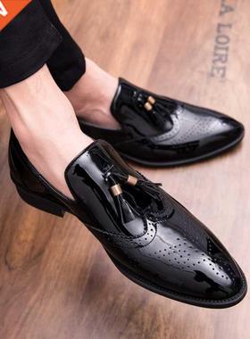 big size 47 Pointed Toe Formal Shoes Man Leather Oxfords Sp