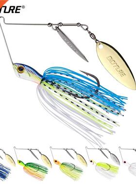 1pc 10g/14g Lead Head Spinnerbait Fishing Lure with Spoon Me