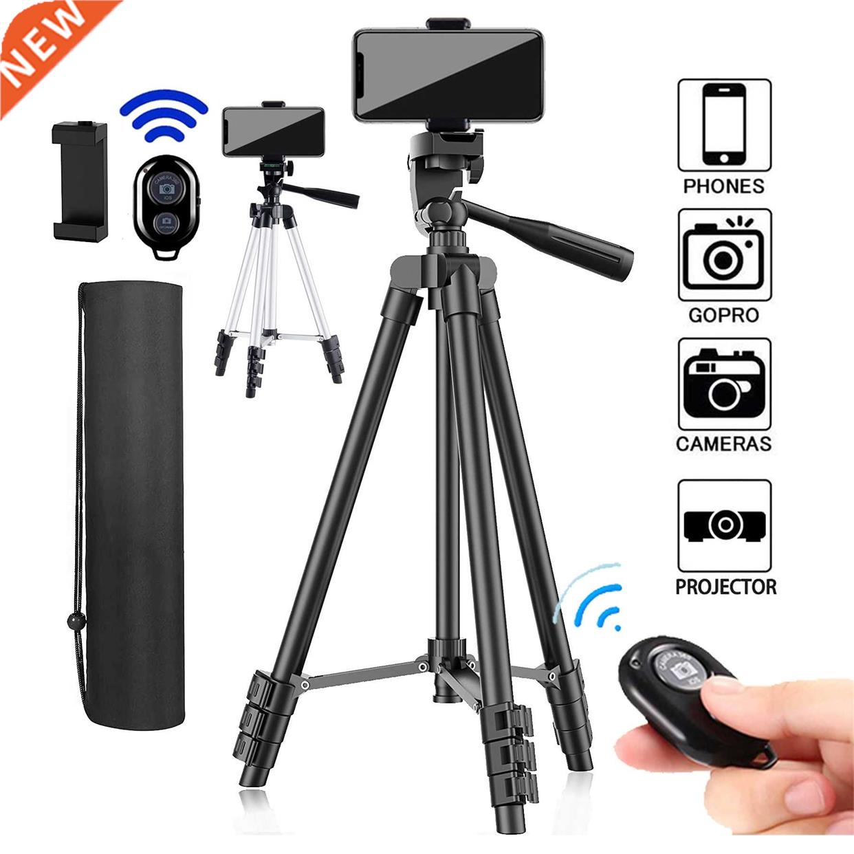 Flexible Tripod Extendable Travel Lightweight Stand Remote C