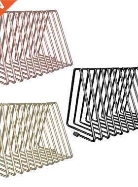 11 Grid Triangle File Storage Shelf Book Stand Retractable N