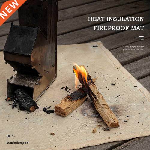 Barbecue Fire Blanket Camping Fireproof Cloth Heat