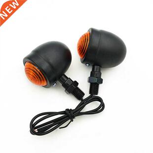 1 Pair Motorcycle Turn Signal Indicator Light Amber Motorbik