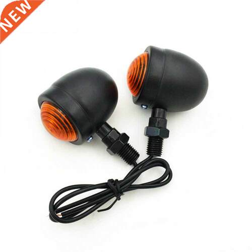 1 Pair Motorcycle Turn Signal Indicator Light Amber Motorbik