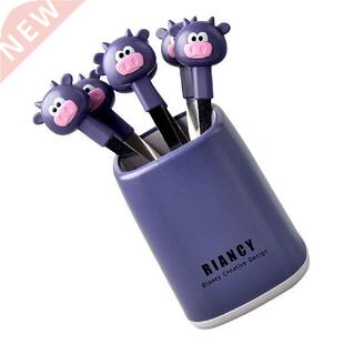 1 Set Stainless Steel Fruit Forks Cartoon Food Forks with a