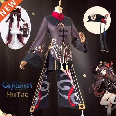 Genshin Impact Hutao Cosplay Costume Uniform Wig Cosplay Ani