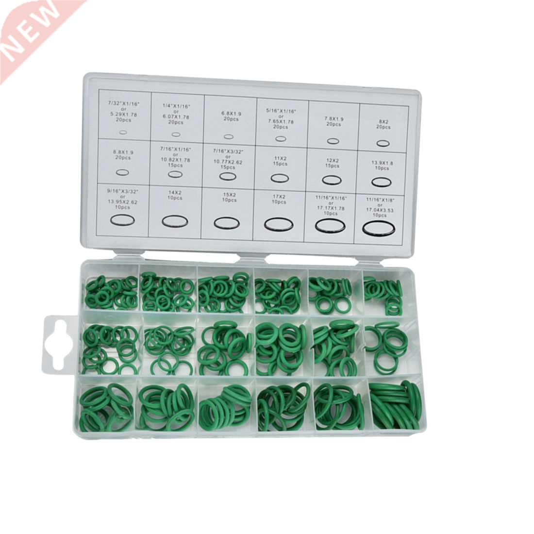 270 Pcs 18 Sizes Kit Air Conditioning Green O Type Rubber Ri