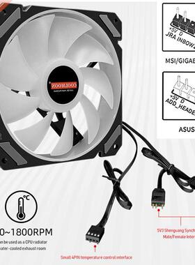 COOLMOON CPU Cooler ARGB 120mm 4 Pin Radiator Quiet PWM