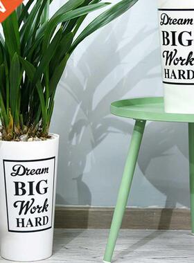 Plant Pot Cover Indoor Plastic Rattan Flower Cover Round Mo