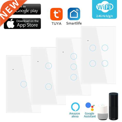 Tuya Switch Smart EU/UK/US Standard Crystal Glass Alexa