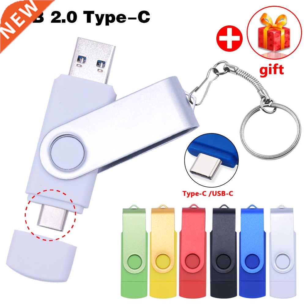 New 2 IN 1 Type-C Pen Drive 256GB usb Memory Stick 128GB 64g