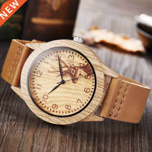 Reloj Hombre 2020 Fashion Design Deer Watch Men Wood Watche