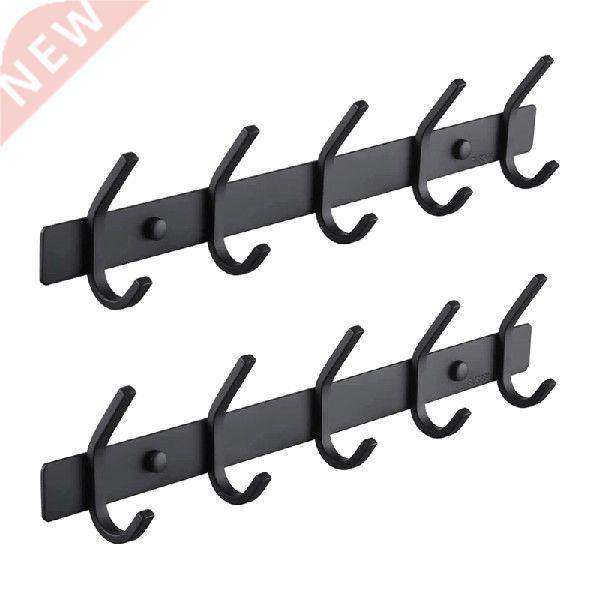 Coat Racks For Wall - Stainless Steel Coat Hooks (2 Pack) -