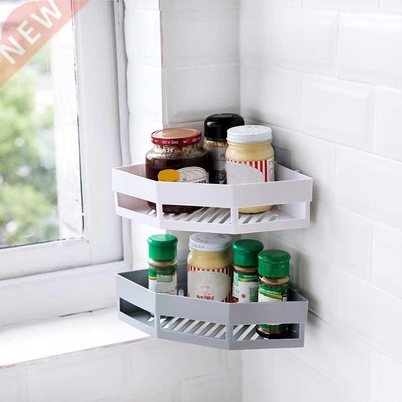 1pcs Punch-free Bathroom Shampoo Soap Toothbrush Shelf Stora