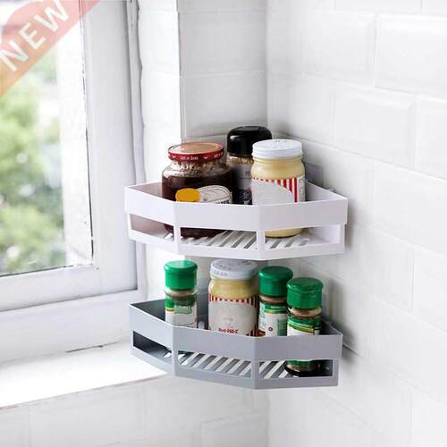 1pcs Punch-free Bathroom Shampoo Soap Toothbrush Shelf Stora