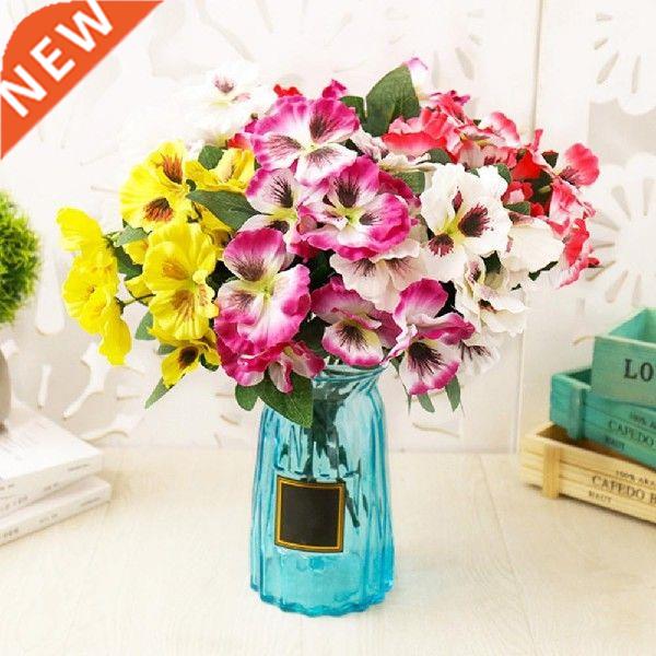 New1Pc Artificial Flower Pansy Garden DIY Stage Party Home
