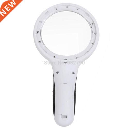 8 Led White Magnifier Reading Magnifying Lens Glass Loupe 3x