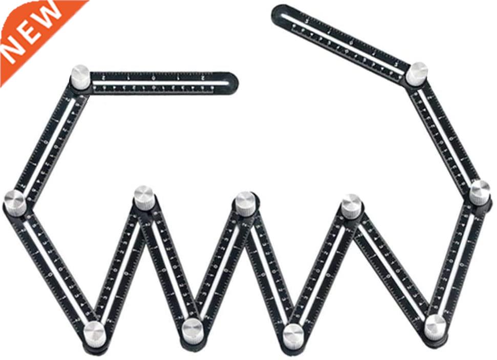 Multi Angle Measuring Ruler, 12-sides Ruler Hole Locator Adj