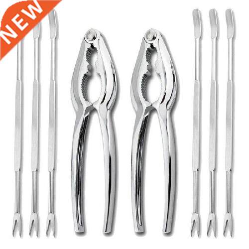 Quality 8 Piece Seafood Tool Kit, Stainless Steel Crab Leg
