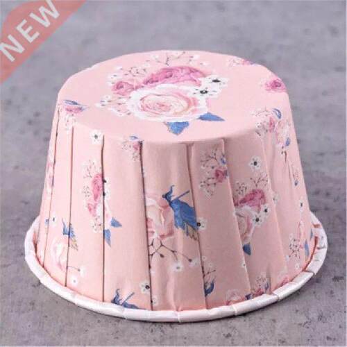50Pcs Pink Rose Muffin Cupcake Paper Cups Cupcake Wrapper