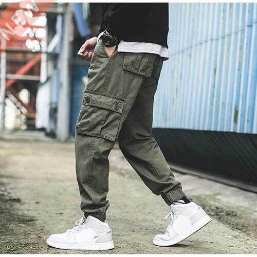 Autumn Winter Cargo Pants Men Cotton Loose Harem Trousers Ca
