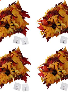 4Pcs 177Cm Artificial Maple Leaf Berries Sunflower Pumpkin G