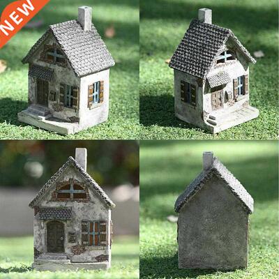 Mini House Retro Building Micro Fairy Garden Figurines