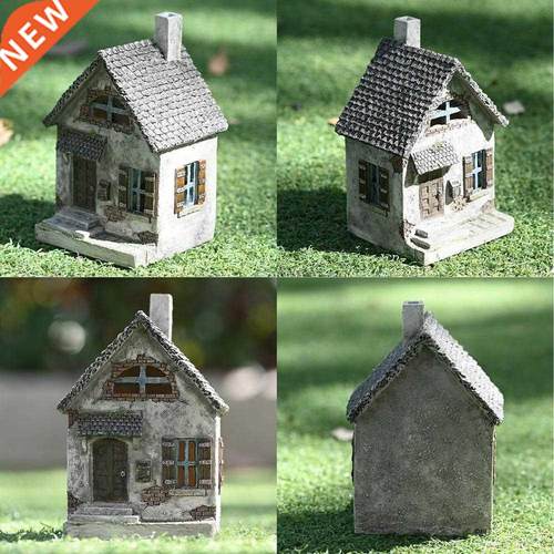 Mini House Retro Building Micro Fairy Garden Figurines