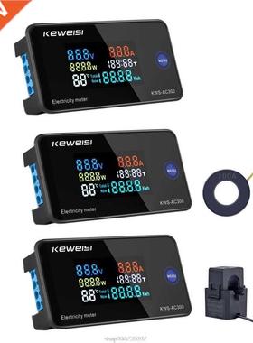 AC 50-300V 0-100A Power Energy eter Volteter Aeter kWh D