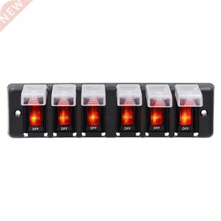 6 Gang DC 12V Rocker Circuit Breakers Button Toggle Switch P