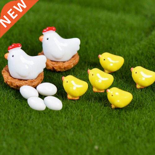 Cute Chick Family Moss Micro Landscap Decorative Ornaments