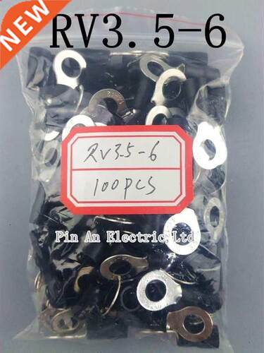 RV3.5-6 Black Ring insulated terminal suit 2.5-4mm2 cable Cr