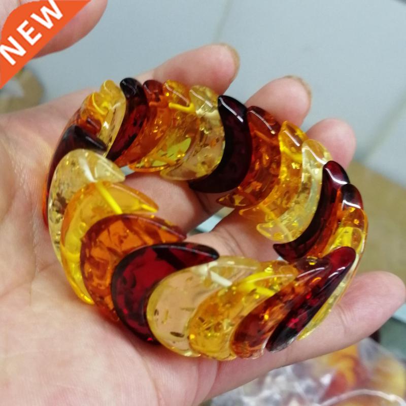 Natural Amber Colorful Bracelet Women Men Colored Honey Wax