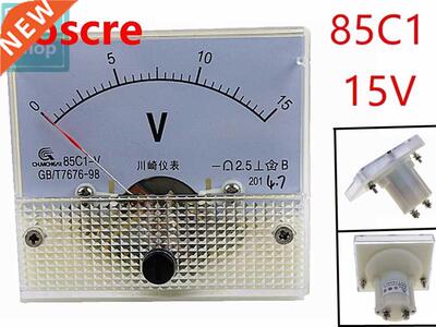 85C1 15V Analogue DC Voltage Needle Panel Meter Voltmeter