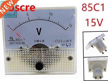 85C1 15V Analogue DC Voltage Needle Panel Meter Voltmeter