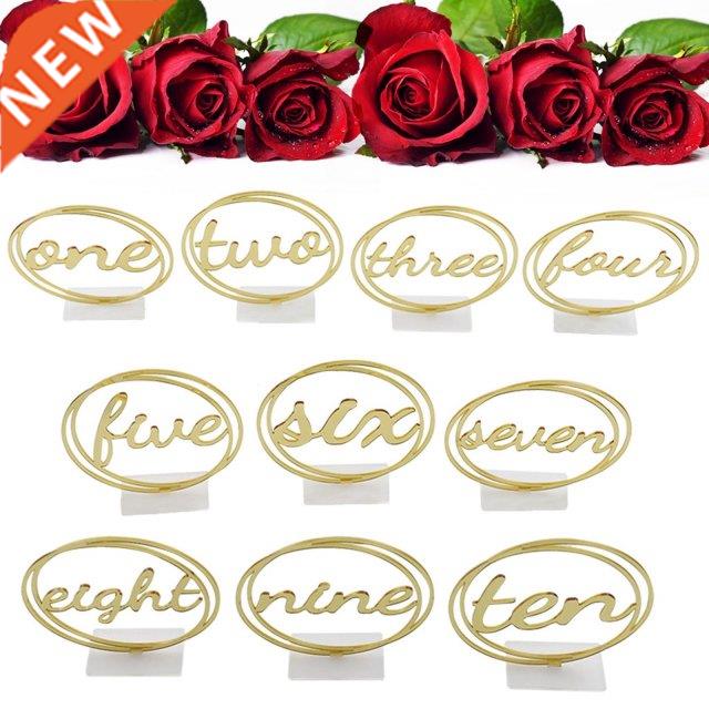 Table Number Signs 1-10 Numbers with Hollowed Out for Partie