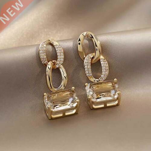 Retro Chain Geometric Shape South Korea 2022 rend Women's Ea