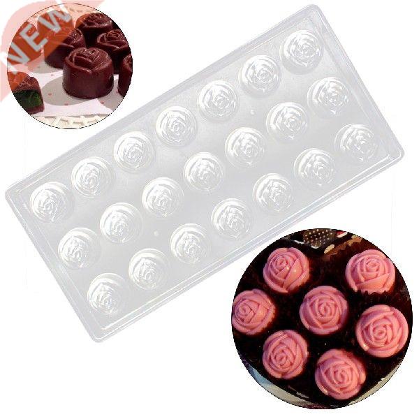 21 cells Clear Hard Plastic Rose Shaped Polycarbonate PC