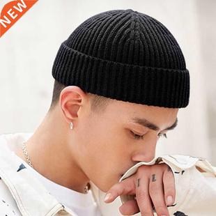 Men Fashion Knitted Hats Boy Skullcap Male Beanie Winter Ret