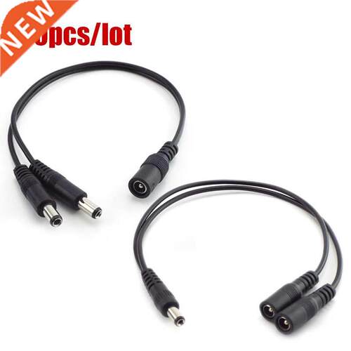 50pcs 5.5mm 2.1mm 1 Female to 2 male way Male 2 female DC Po