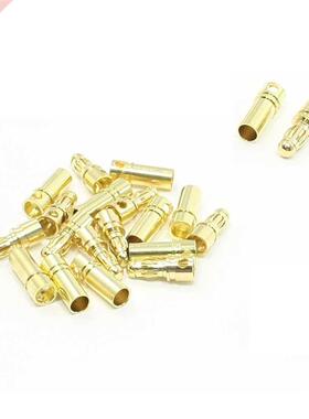10 Pairs Gold Tone Metal Banana Bullet Plug Male Female Conn