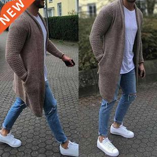 2021 Men Sweater Coat Long Sleeve Cardigan Sweater Men Fash