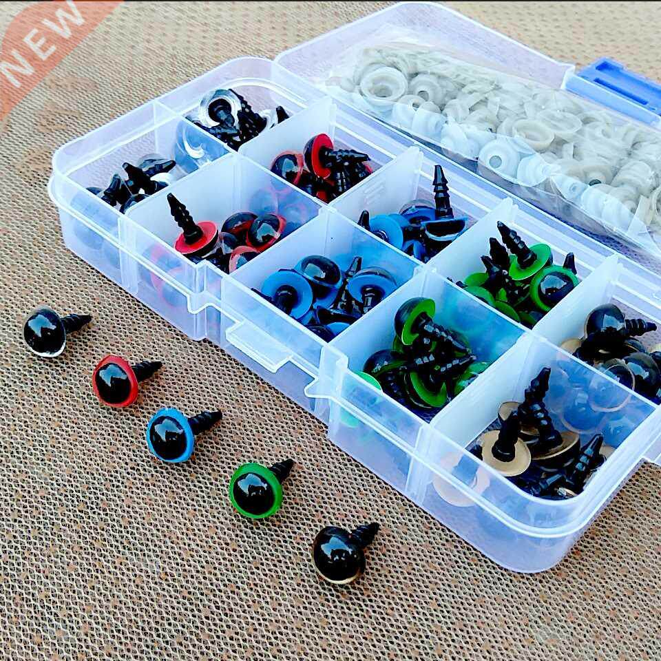 100PCS 8-12mm Mix Color Plastic Animal Safety Eyes For Toys
