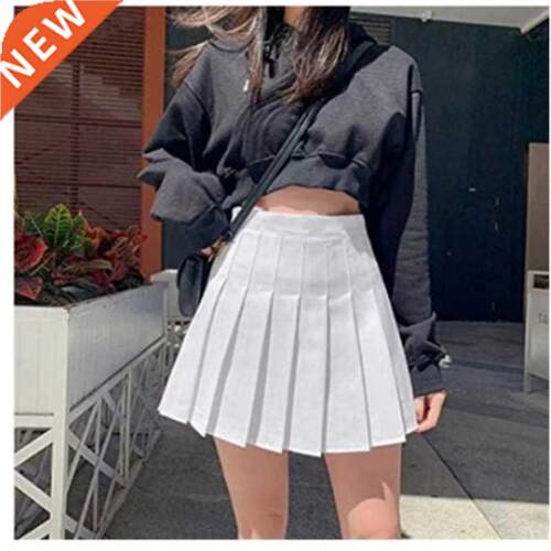 2021 Women Skirt High Waist Pleated Cute Girls Tennis School