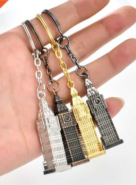 Vcney London Golden Clock Model Small Keychan Souvenr G