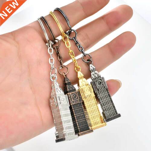 Vcney London Golden Clock Model Small Keychan Souvenr G