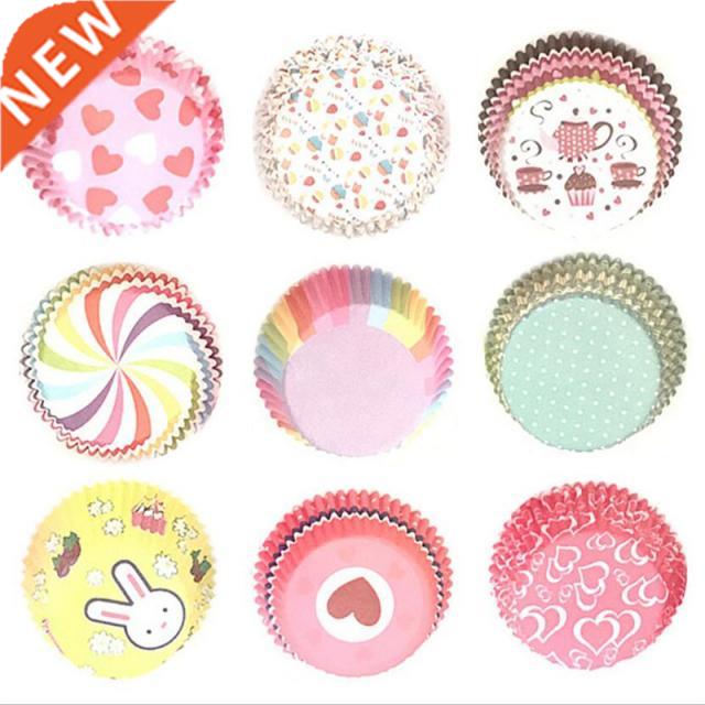 100Pcs Rainbow Cupcake Paper Liners Muffin Cases Cup Cake To